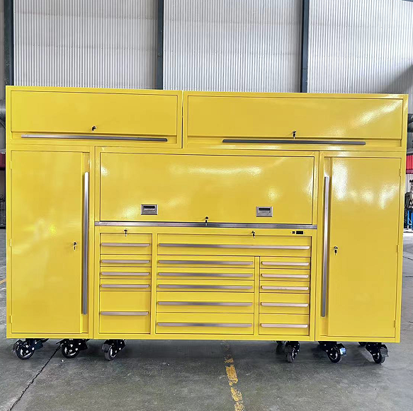Metal Garage Professional 72 Inch Tool Cabinet with Drawer and Optional Drawer Mat