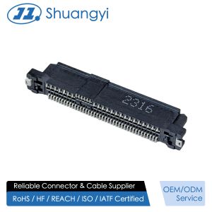  High-Speed SAS 68P SMT Female Connector 30U&quot; Gold Terminal PCB Electronic Signal Connector for Servers, Data Centers, RAID &amp; Automotive Systems Manufactures