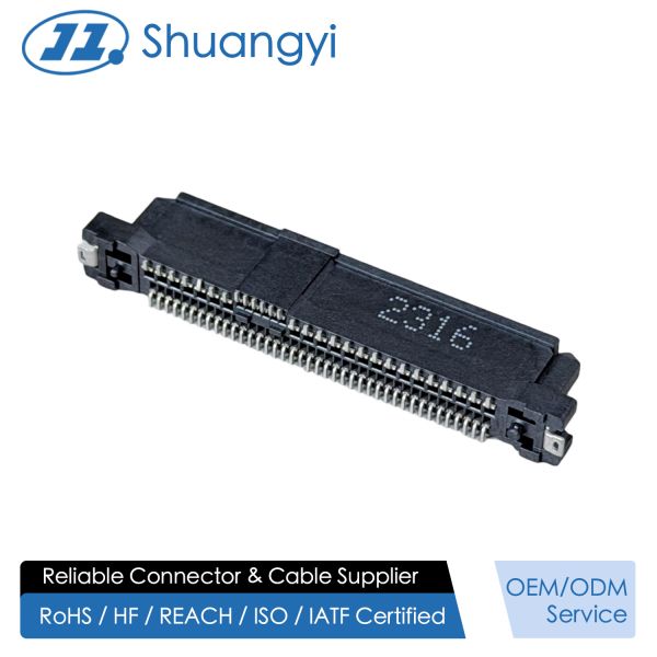 Quality High-Speed SAS 68P SMT Female Connector 30U" Gold Terminal PCB Electronic Signal Connector for Servers, Data Centers, RAID & Automotive Systems for sale
