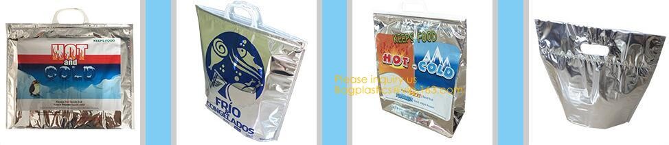 Aluminum Foil Food Use Disposable Cooler Bag Insulated Thermal Bag Organizer Storage Frozen Lunch Bag bagease bagplastic
