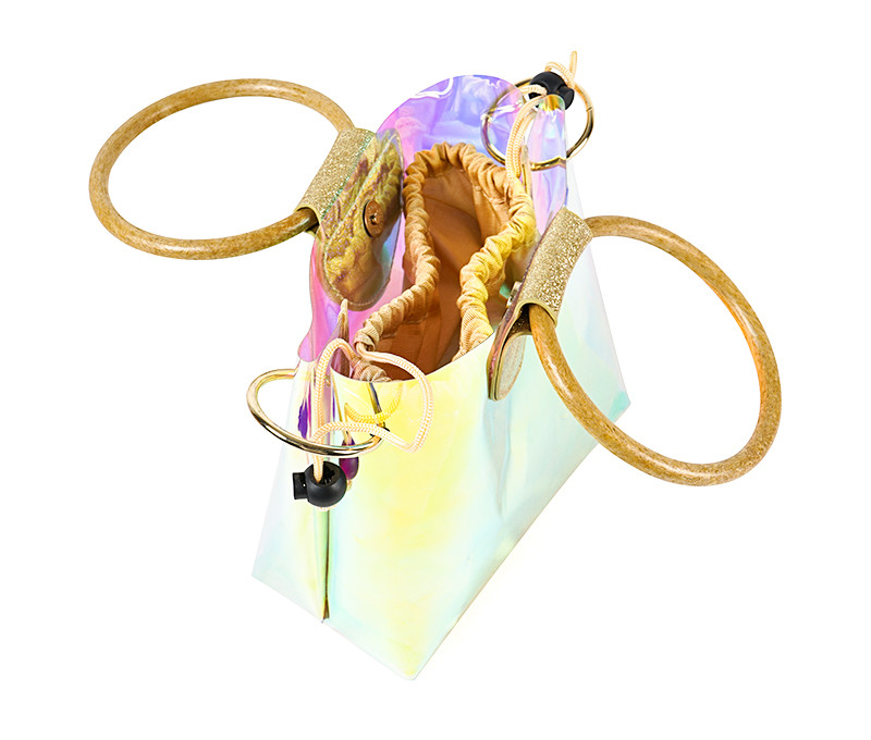 BPA Free Iridescent Clear Holographic Purse For Women