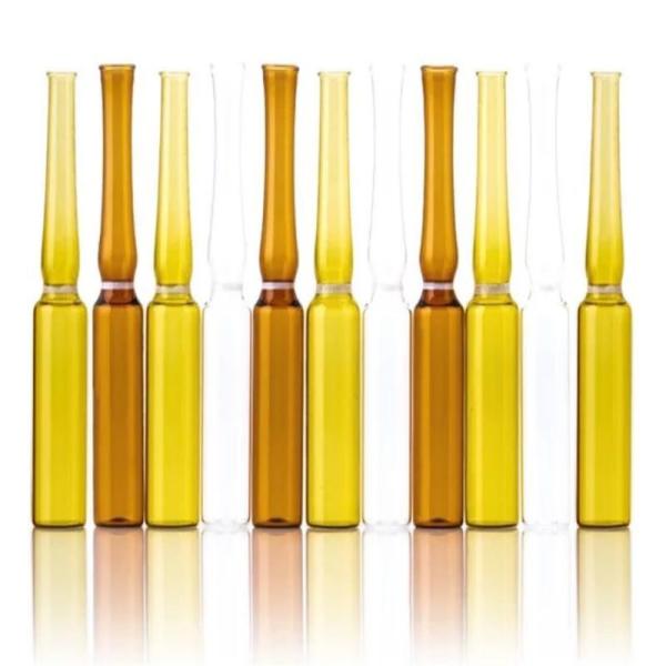 5ml 10ml 20ml Transparent Amber Tubular Glass Ampoule with Color Ring Break