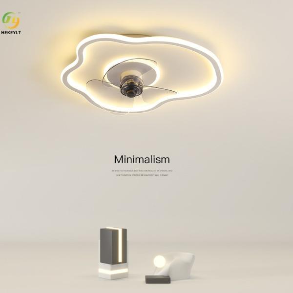 Cloud Ceiling Fan Light Ultra-Thin Quiet Restaurant living Room Bedroom Fan