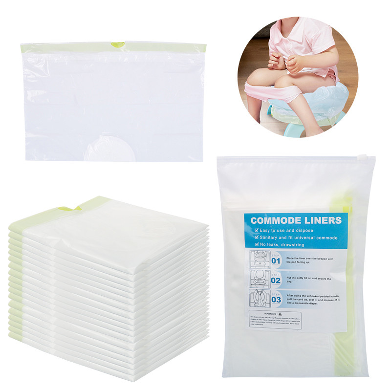 Plastic Disposable Portable Potty Liners For Potty Chairs Customized Logo