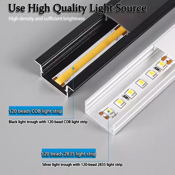 LED Embedded Aluminum Alloy Light Trough U-Shaped Aluminum Profile Living Room