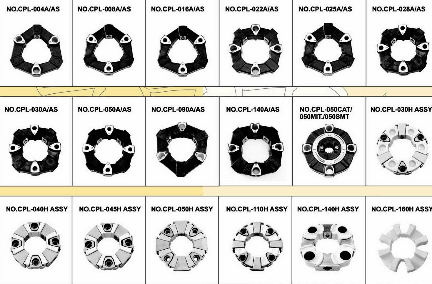 High Quality Factory Supplies Taiwan Pro-Oen 28A Nitrile Rubber Transmission Coupling Assembly