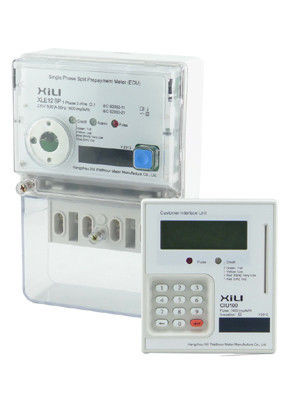 Single Phase Split-type Prepayment Wireless Energy Meter with RF communication