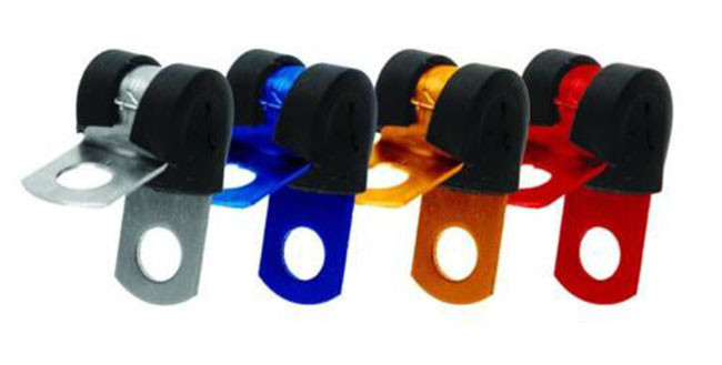 3AN AN3 Stainless steel Brake Hose Clips Anodised Nylon Tubing Clamps