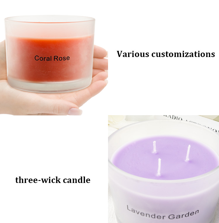 Christmas Glass Jar Scented Fragrance Candles Natural Soy Wax And 3 Wicks