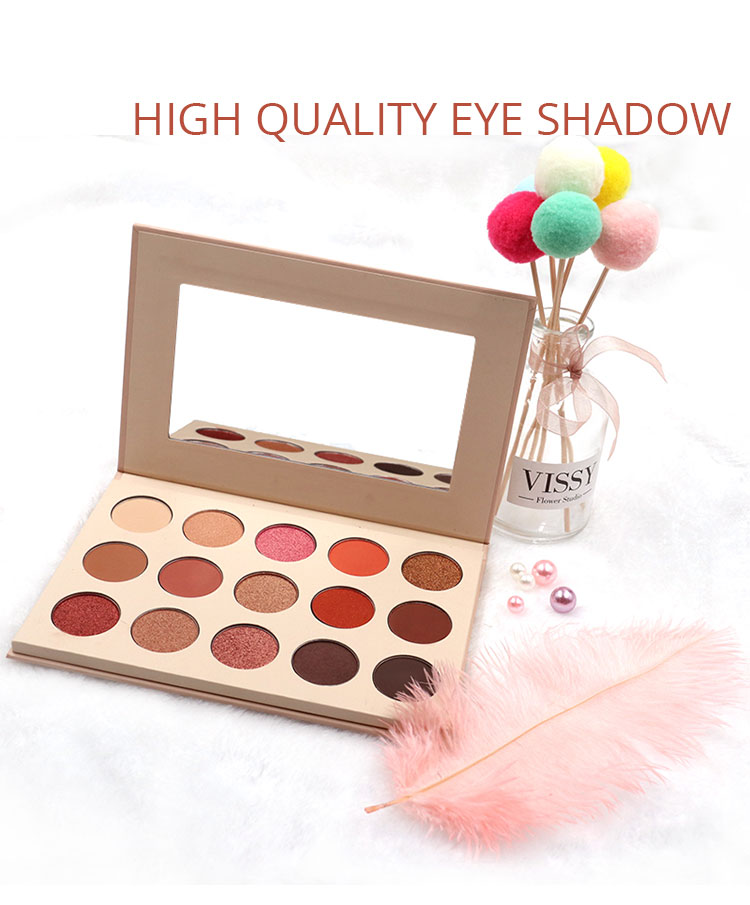 MSD Cosmetics 15 Colour Multi Color Eyeshadow Hot Silver Logo