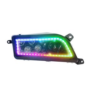  30W Multi Color Polaris General LED Headlights ， RGB Drl Halo Projector Headlights Manufactures