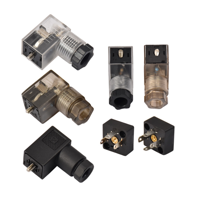 Waterproof Custom Solenoid Valve Plug 3PE 2PE Size A B C Base Field Wirable Connector