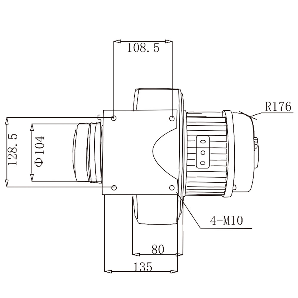 2500rpm Vertical Forklift BLDC Horizontal Drive Wheel Unit