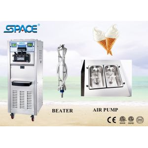 China Gravity Feed Soft Ice Cream Maker Machine With 48Liter/Hour Large Capacity on sale
