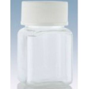 China Smooth PET Small Plastic Square Bottle 60g Volume With Screw Lid on sale