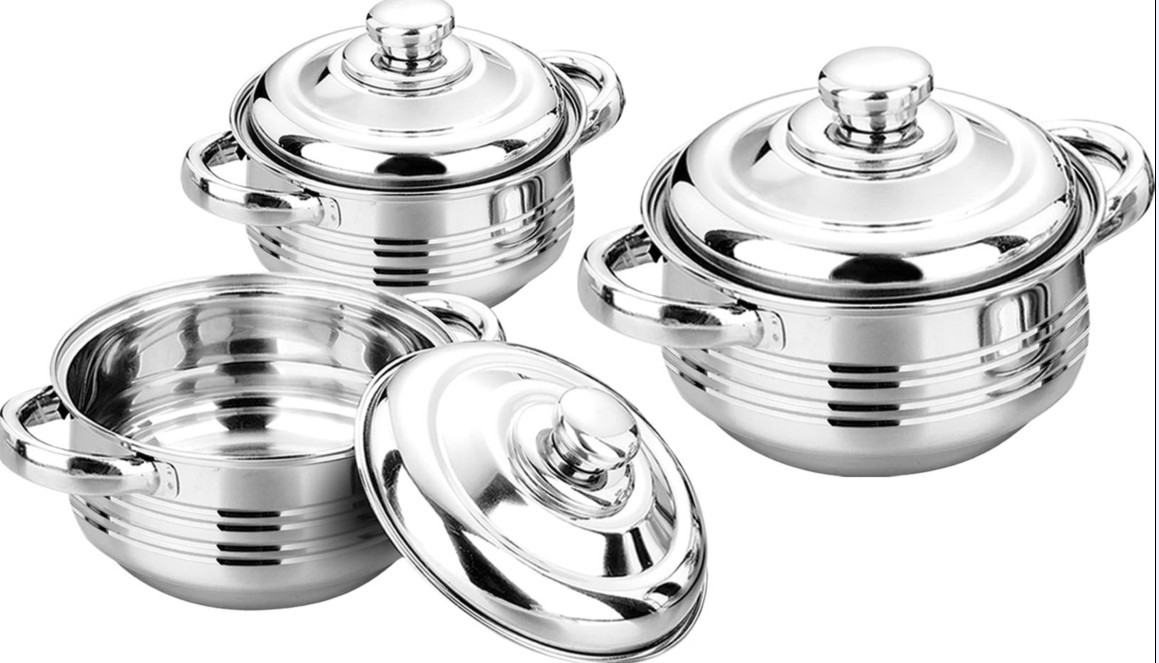 3pcs/4pcs cookware set & stainless steel cooking pot &16cm -24cm casseroles & kitchenware &sauce pot