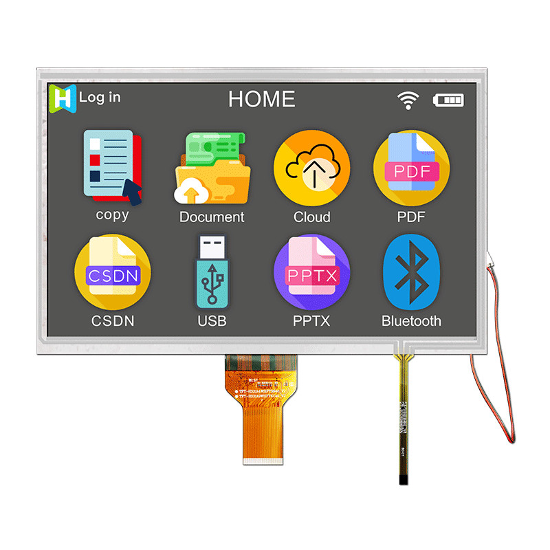  10.1 Inch Resistive TFT LCD Display With 1024x600 Resolution Manufactures