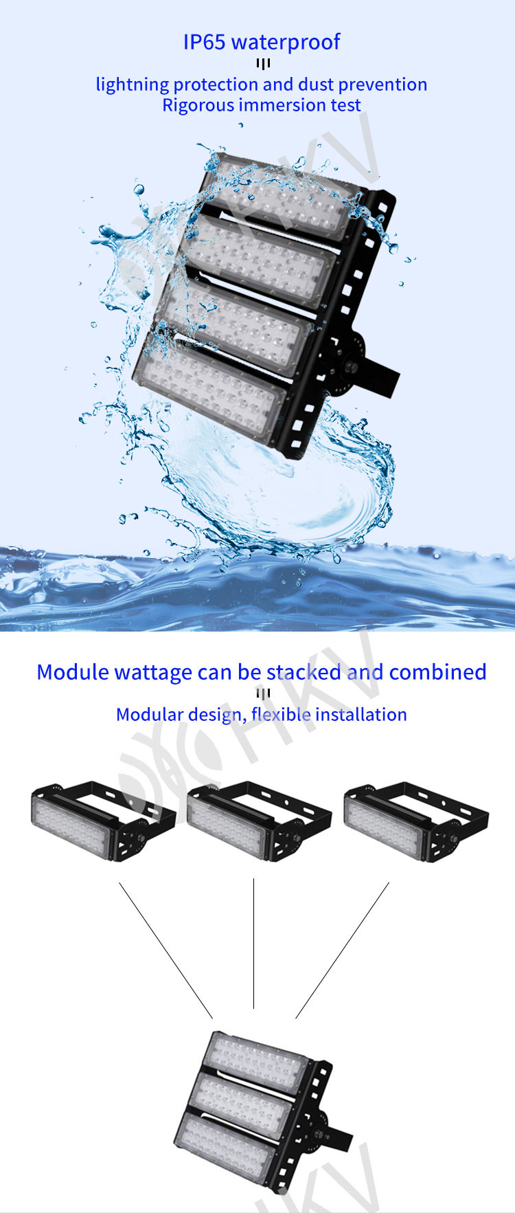 High power brand driver flood light tunnel module light outdoor projection lamp IP65