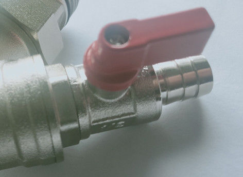 3603 3609 Straight Type Nickel Plated Brass Ball Valve w/ Meter Outlet & Built-in Strainer & Optional Brass Drain Valve 2