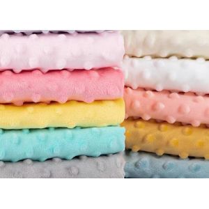 100% Polyester Micro Fleece Bubble Minky Plush Fabric OEKO Certification