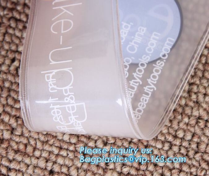 Plastic Bag OEM Custom PVC Loop Handle Image Printed Plastic Shopping Bag,Promotional Clear Waterproof Plastic Cosmetic