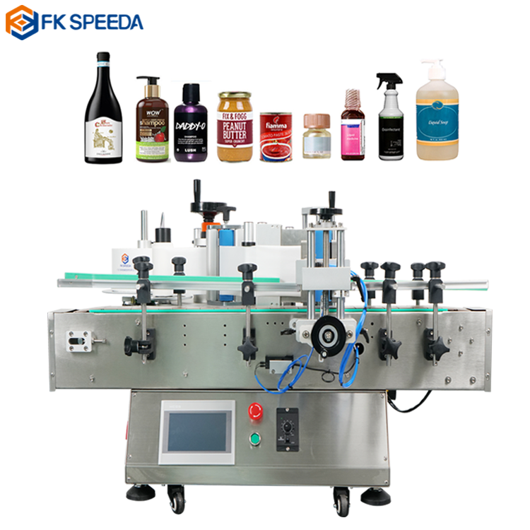 1260mm PET Plastic Glass Bottles Labeling Machine FK605 Automatic Desktop Round Bottle