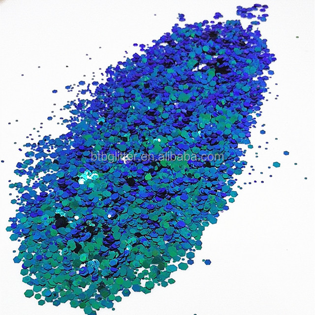 Artificial Chameleon Glitter Powder for Nail Art Make up Craft and Newly Polyester