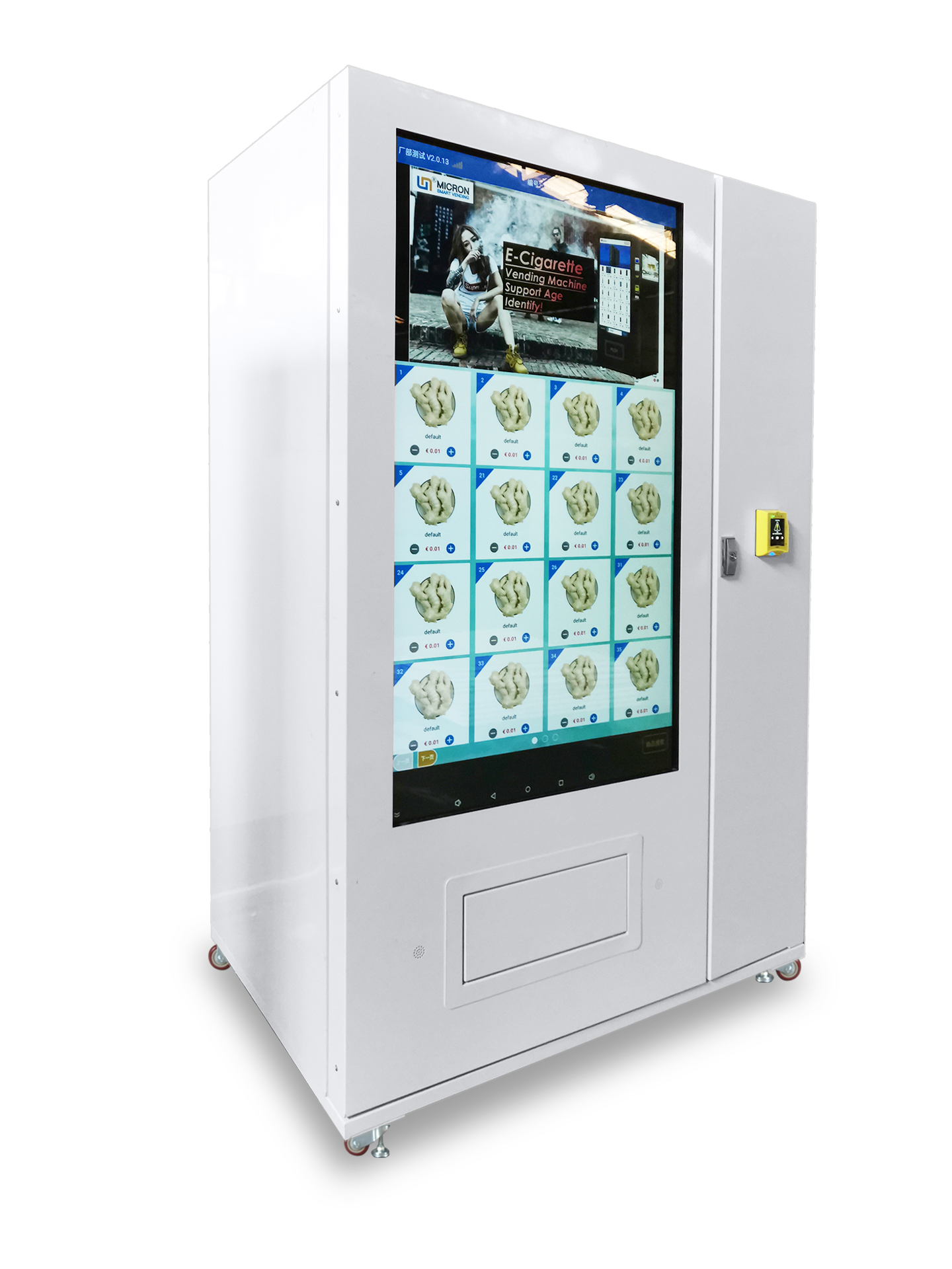 Intelligent Self Service Combo Vending Machine White Black Card Reader Bill Validator