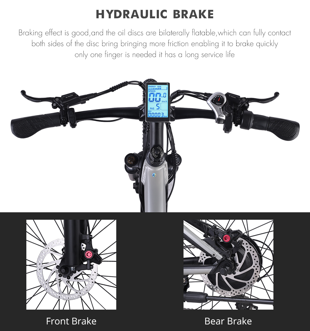 Aluminum Alloy Commuting Electric Bike 7 Speed 48V 17Ah 500W Electric City Bicycle