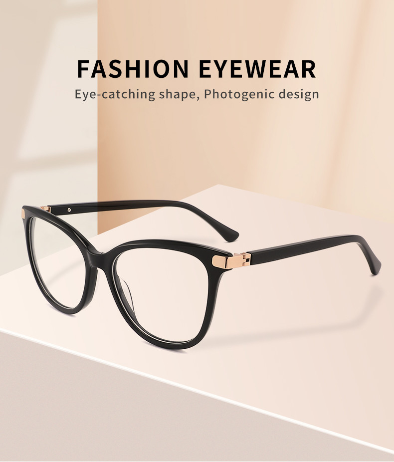 Full Rim Acetate Optical Frames Glasses OEM Eco Friendly With Flexible Spring Hinge