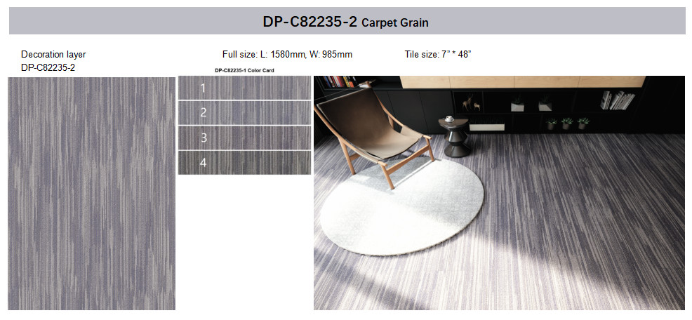 5.5mm Vinyl Plank Flooring On Carpet 7x48'' Dampproof GKBM DP-C82235