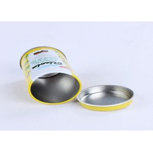 Mini Cylinder Round Printed Tin Boxes Canister For Spice Packaging 40 X 70 MM