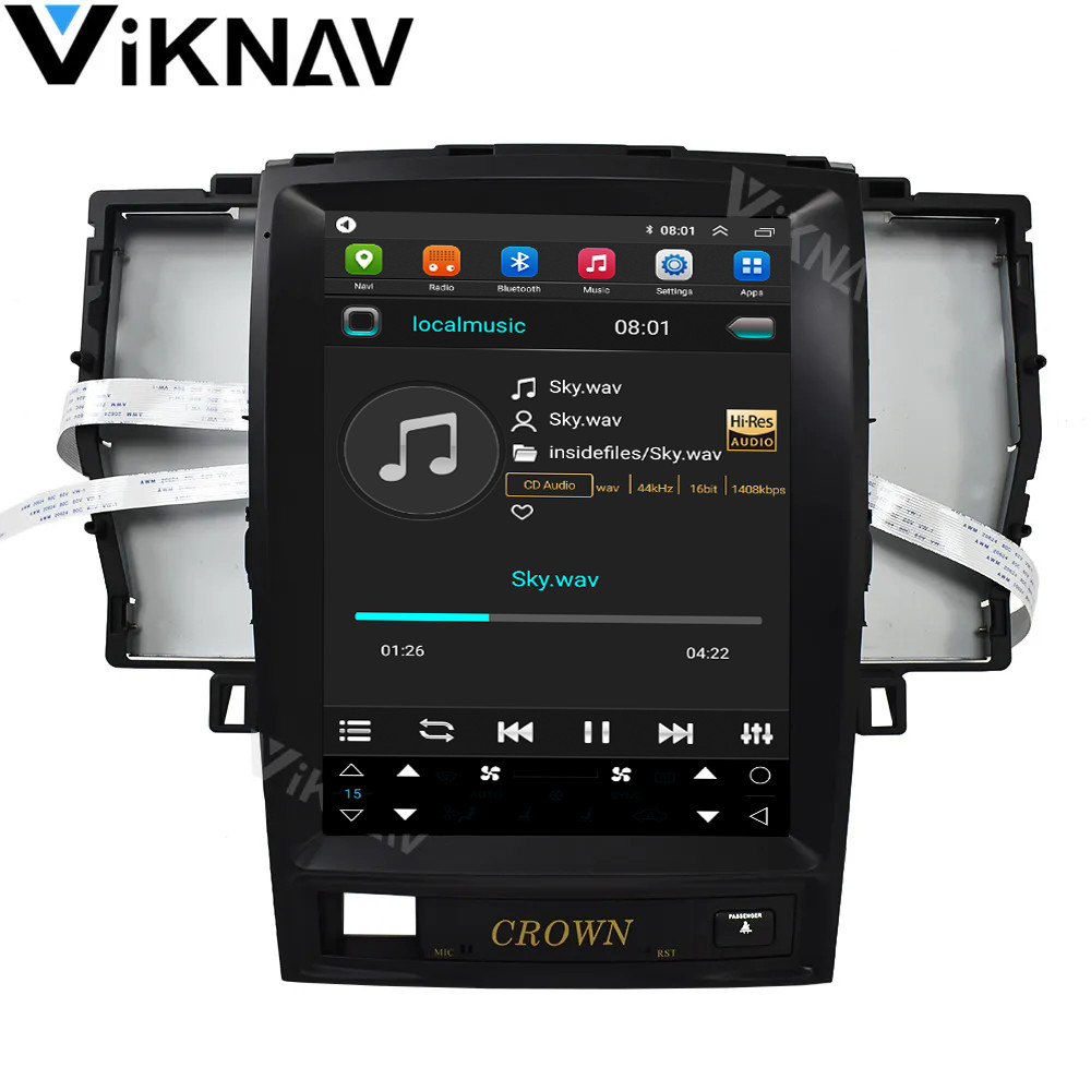 10.4inch Android Touch Screen Stereo For Toyota Crown 12th generation Multimedia Player google Navigation Carplay