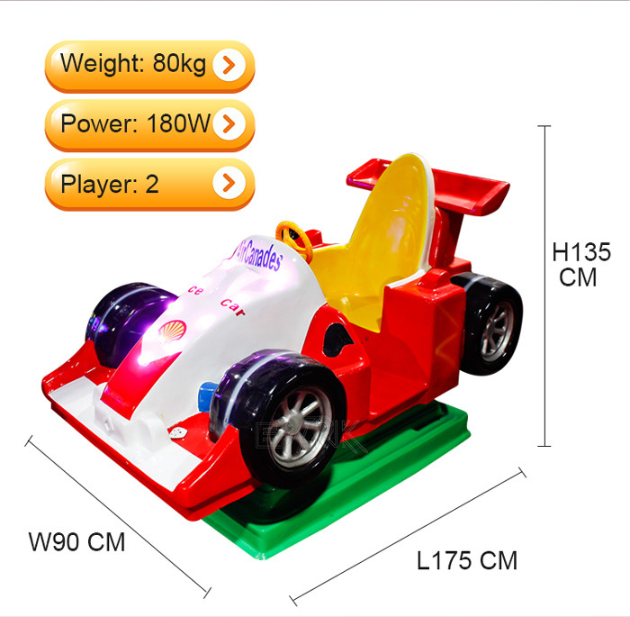 Arcade Outdoor Coin Operated Kiddie Rides Fiberglass Ride On Car