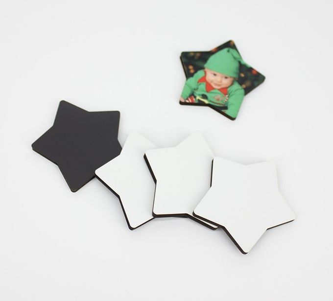 Top Rated Star Shape 60x57mm Sublimation Blank Refrigerator Stickers for Decoration