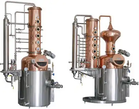 Customized 2000 KG Stainless Steel/Copper Column Alcohol Distiller Distillation Equipment