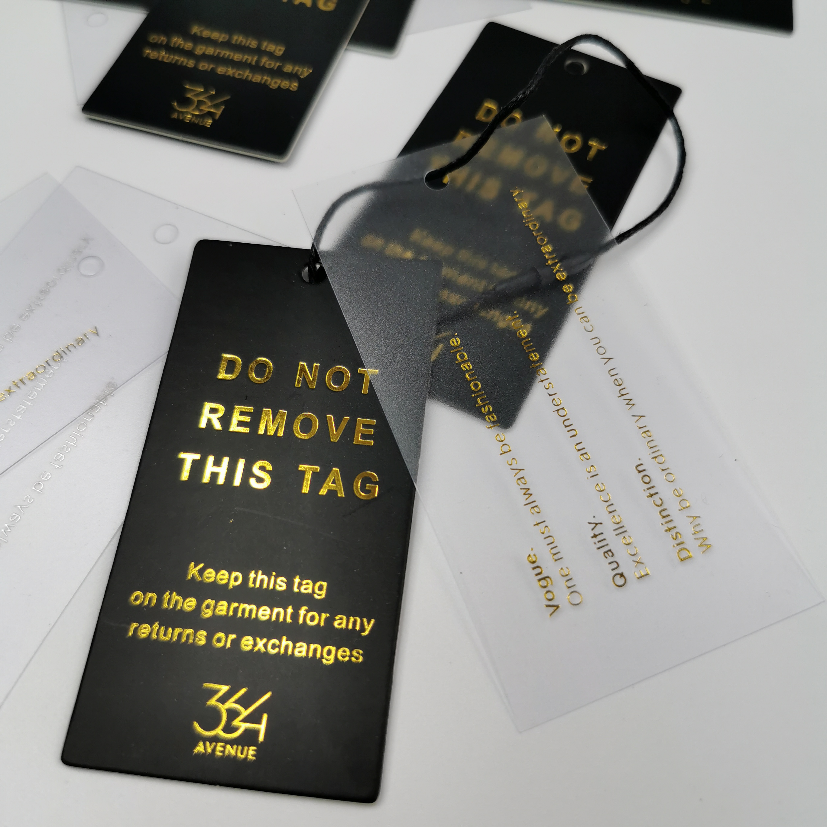 Gold Foil Printed Hangtag High Quality Custom Paper Brand Apparel Product Tags, Logo Pink Tag String Clothing Hangtag