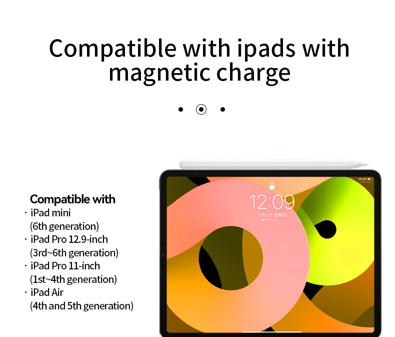 Wireless Charging Stylus Pen For Ipad With 1.5 Hours Charging Time