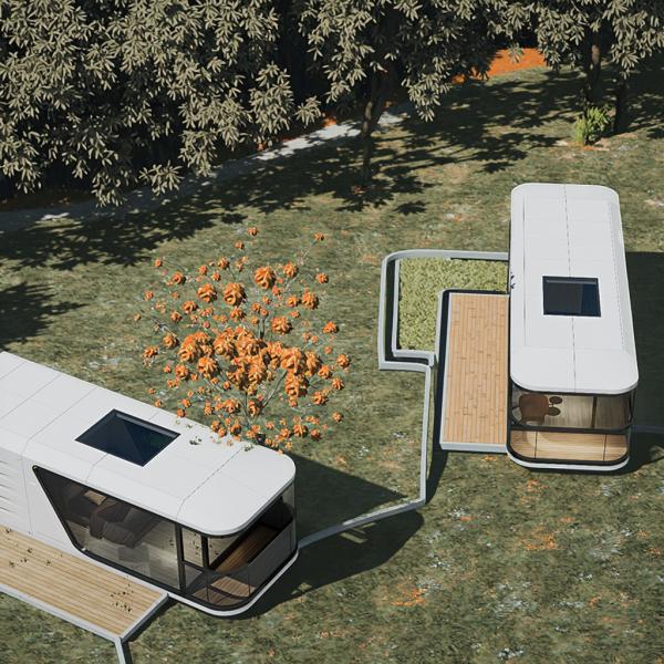 Quality Prefabricated Apple Capsule Container Portable Outdoor Eco Capsule Room For Single Or Double In Luxury Space Capsule Hote for sale