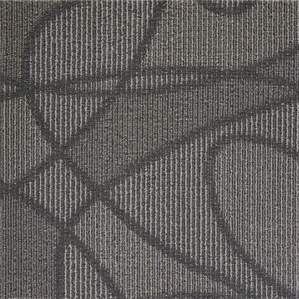 Modular Peel And Stick Indoor Outdoor Carpet Tiles / Black Commercial Carpet
