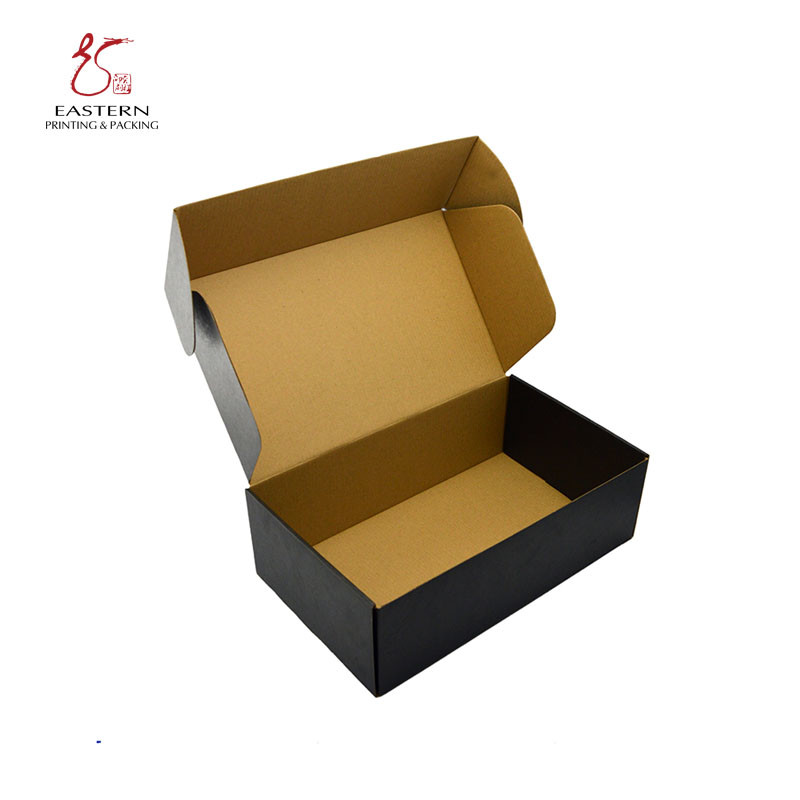Logo Printed Kraft Paper Corrugated Shoe Box For Sports Shoes