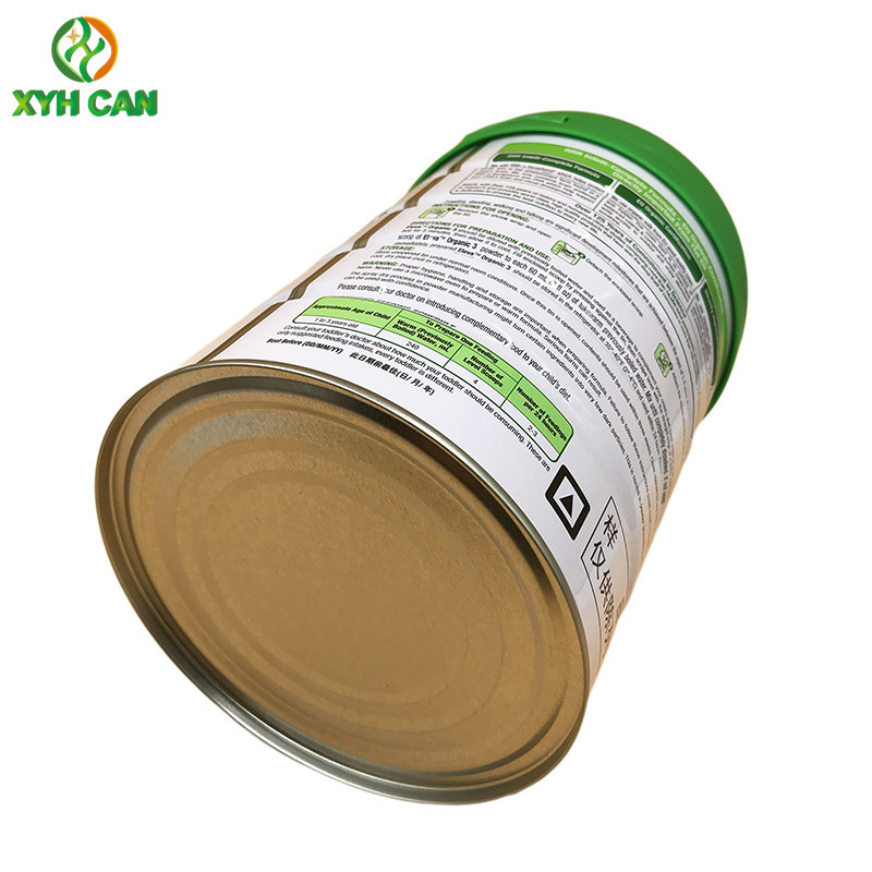 Tin Cans for 120g Milk Powder Custom Logo PMS Printing 127mm Diameter