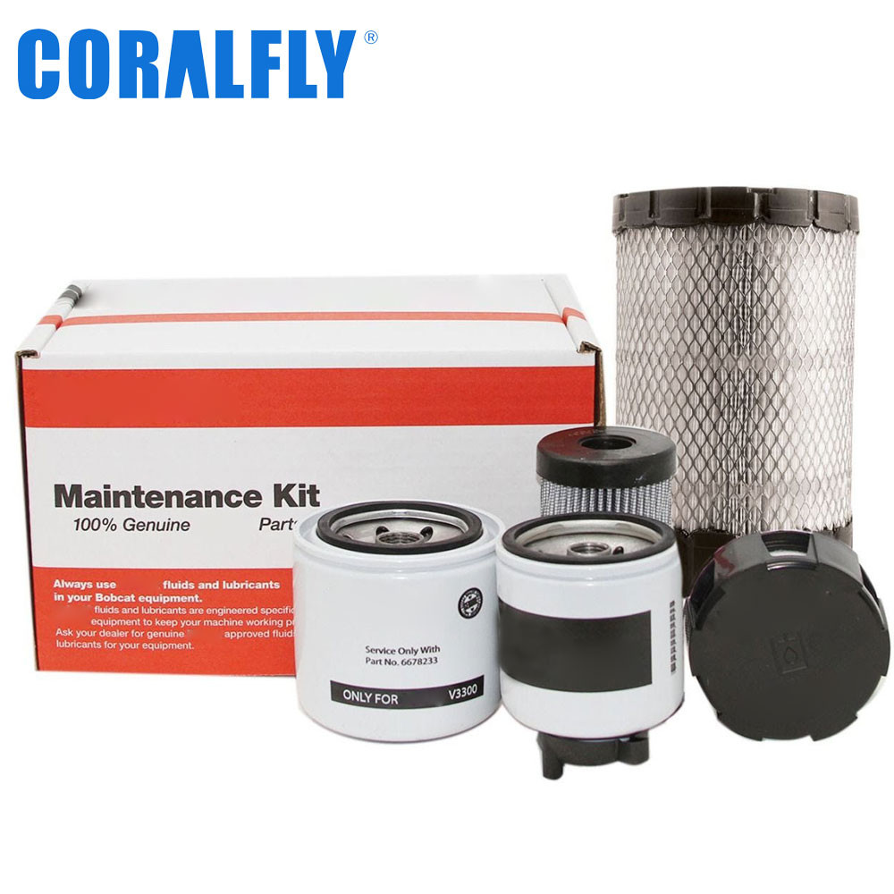 CORALFLY Excavator Engine Bobcat Oil Filter 7225338 7012314 6661248 7248874