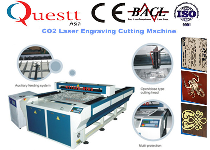 Plastic Laser Engraving Machine For Textile Cloth , 200W Laser Engraving Machinery