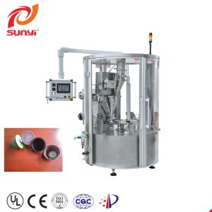 PLC Control System Nespresso Coffee Capsule Filling Sealing Rotary Machine