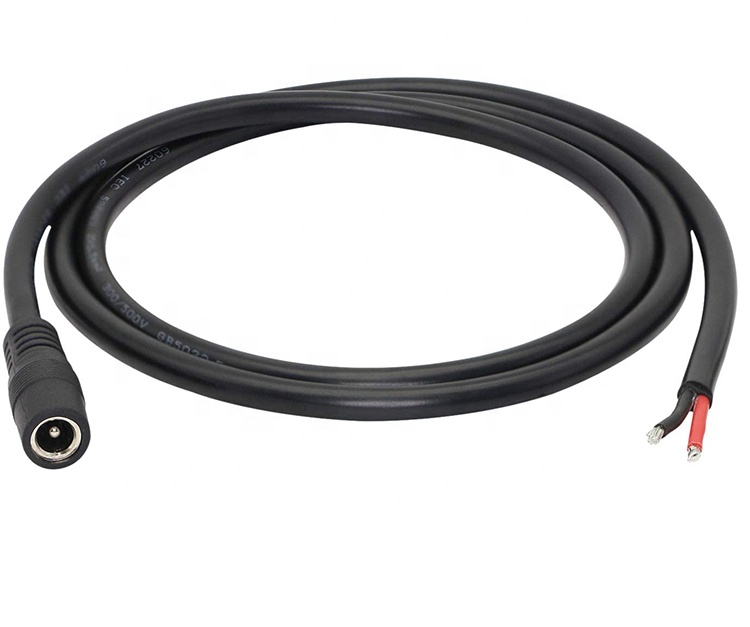 12V DC Barrel Jack 5.5x2.1mm 5.5x2.5mm 3.5x1.35mm Male Female Socket to Open Pigtail DC Power Cable