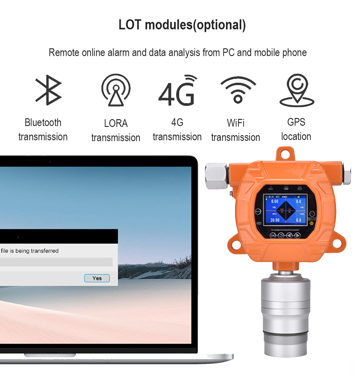 MIC600 CO Cl2 Fixed Gas Leak Detector Fast Response 0 - 1 Ppm Range