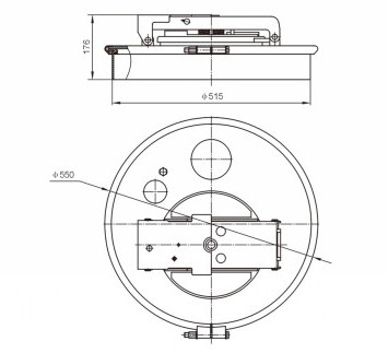 Tank Manlid Manhole Cover Tipper Truck Parts GETC801TA -500 Corrosive Resistance