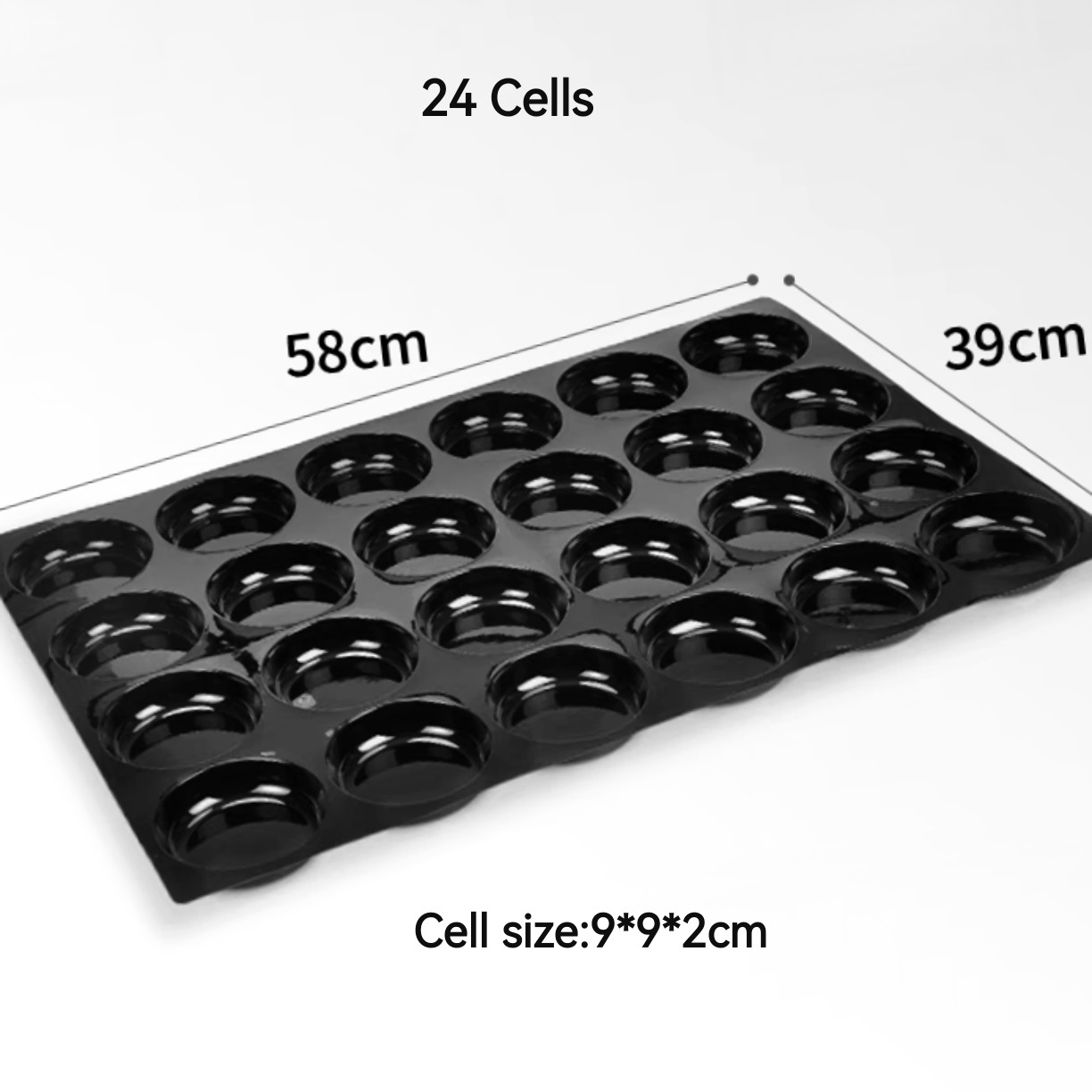 9 25 28 30 hole disposable pp black fruit tray plastic blister PET display kiwi/pitaya plastic tray for supermaket