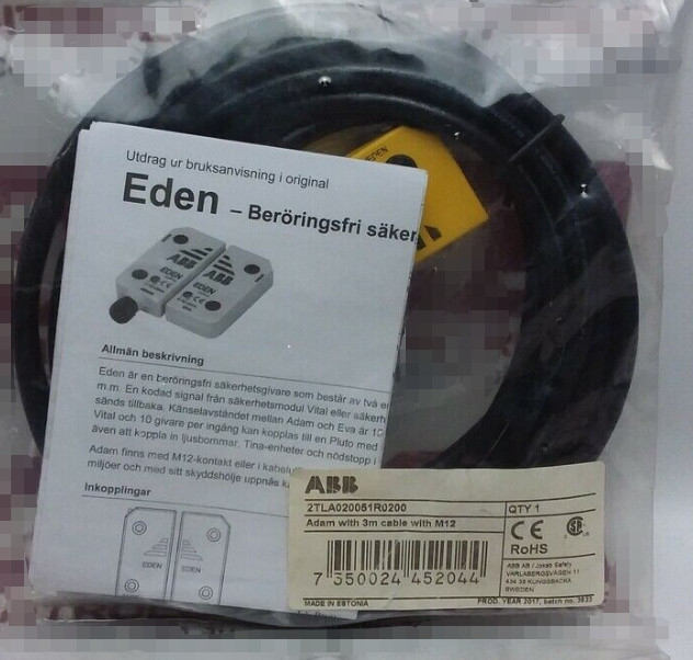 2TLA020051R0200 SAFETY SENSOR UNIT W/3M CABLE W/M12 REPLACED BY 2TLA020051R5100